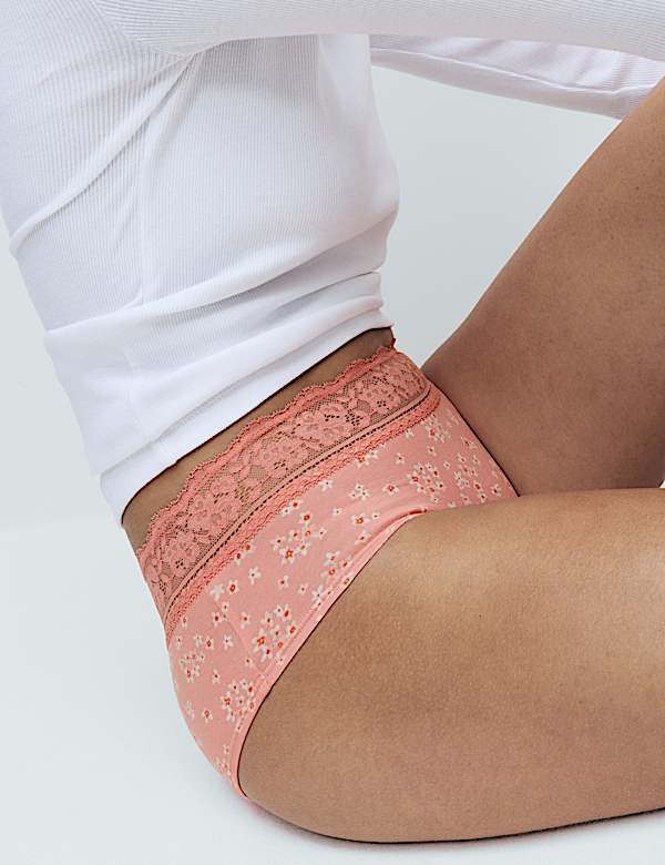 5pk Cotton Rich Printed Low Rise Shorts - CZ