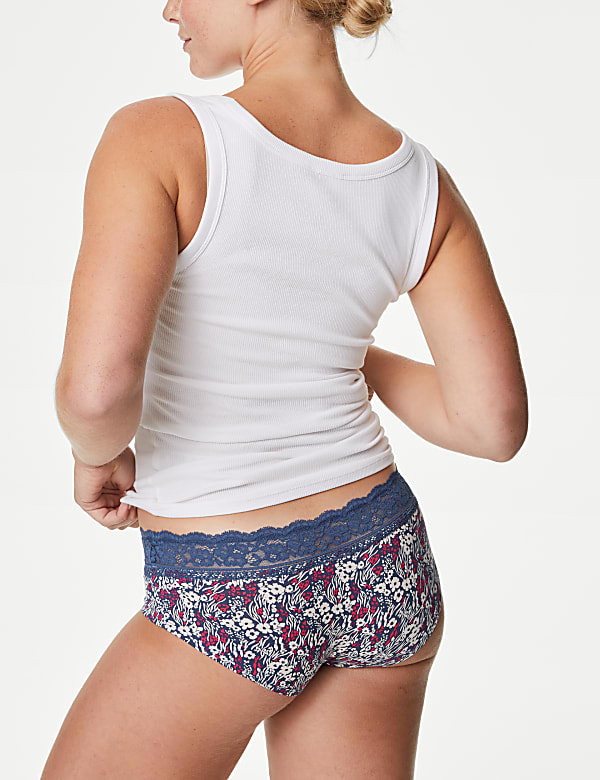 5pk Cotton Rich Printed Low Rise Shorts