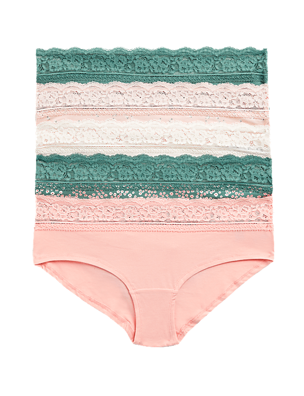 5pk Cotton Rich Printed Low Rise Shorts