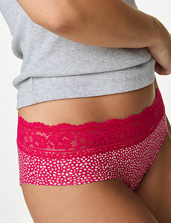5pk Cotton Rich Printed Low Rise Shorts
