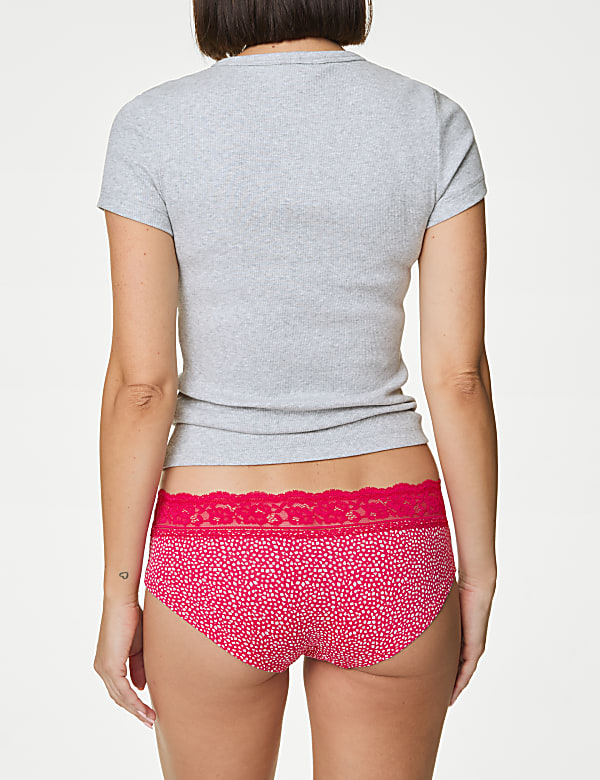 5pk Cotton Rich Printed Low Rise Shorts