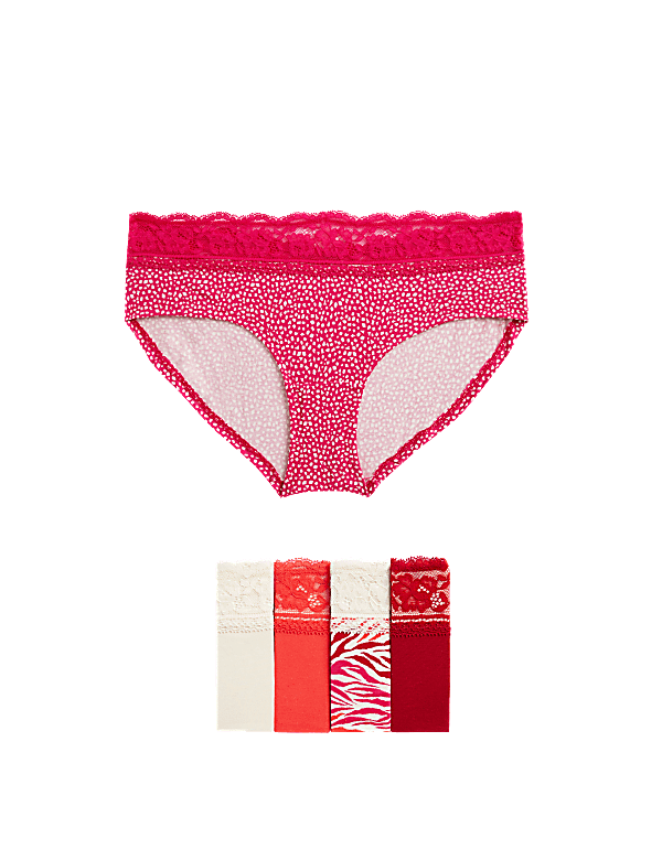 5pk Cotton Rich Printed Low Rise Shorts