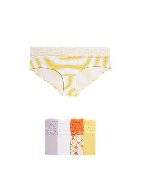 5pk Cotton Rich Printed Low Rise Shorts