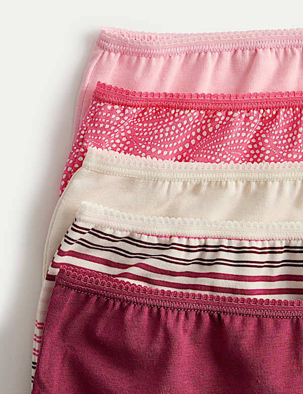 5pk Cotton Lycra™ Printed High Rise Shorts