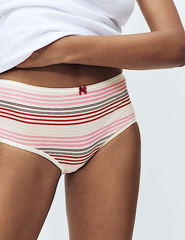 5pk Cotton Lycra&trade; Printed High Rise Shorts - GR