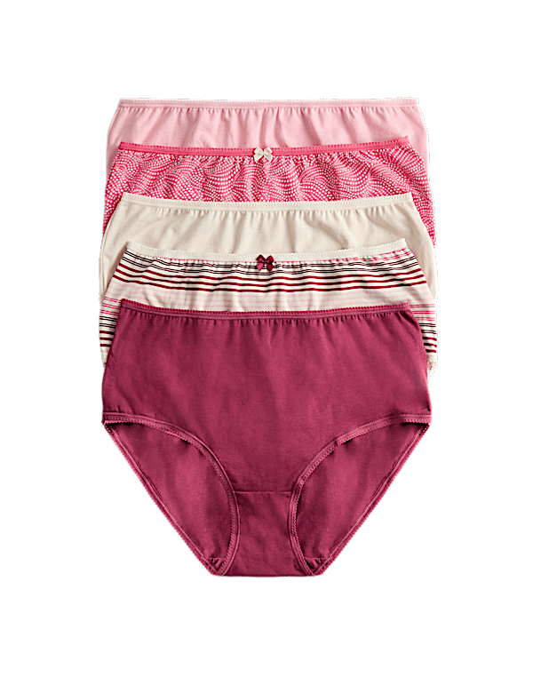 5pk Cotton Lycra™ Printed High Rise Shorts
