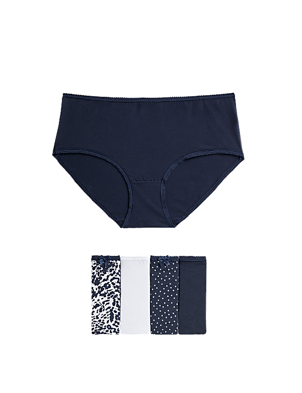 5pk Cotton Lycra™ Printed High Rise Shorts