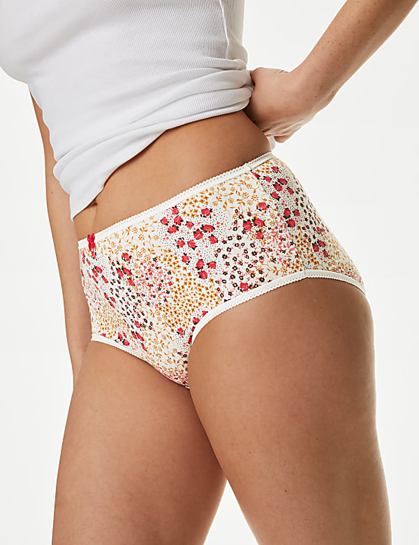 5pk Cotton Lycra™ Printed High Rise Shorts