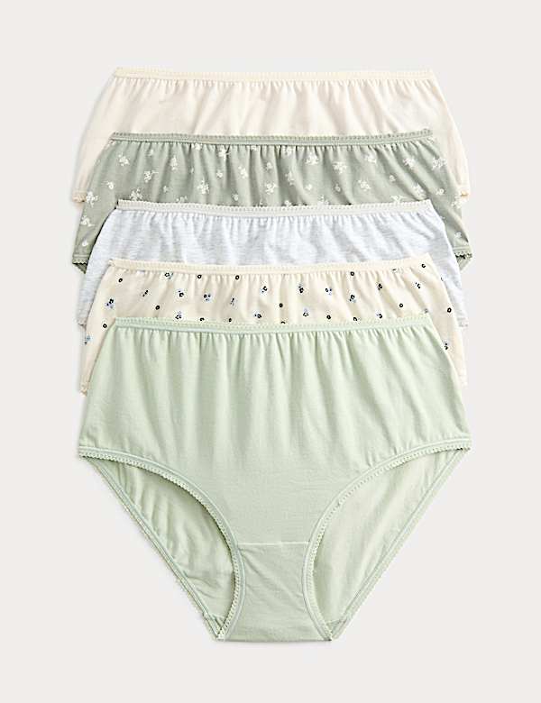 5pk Cotton Lycra&trade; Printed High Rise Shorts