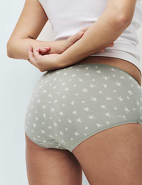 5pk Cotton Lycra&trade; Printed High Rise Shorts