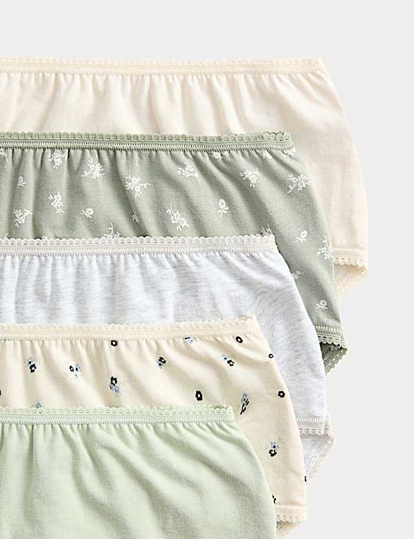 5pk Cotton Lycra&trade; Printed High Rise Shorts