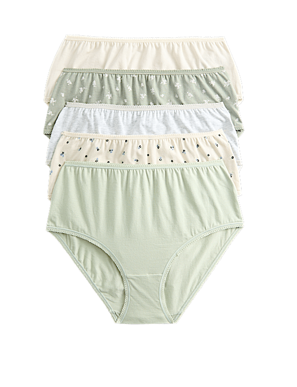 5pk Cotton Lycra&trade; Printed High Rise Shorts