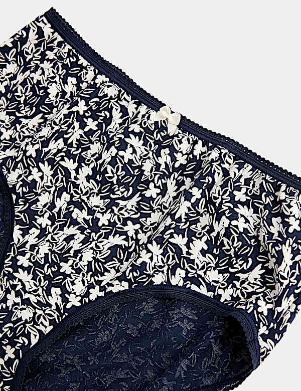 5pk Cotton Lycra™ Printed High Rise Shorts