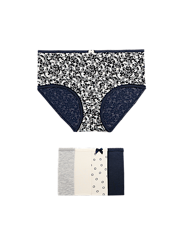 5pk Cotton Lycra™ Printed High Rise Shorts