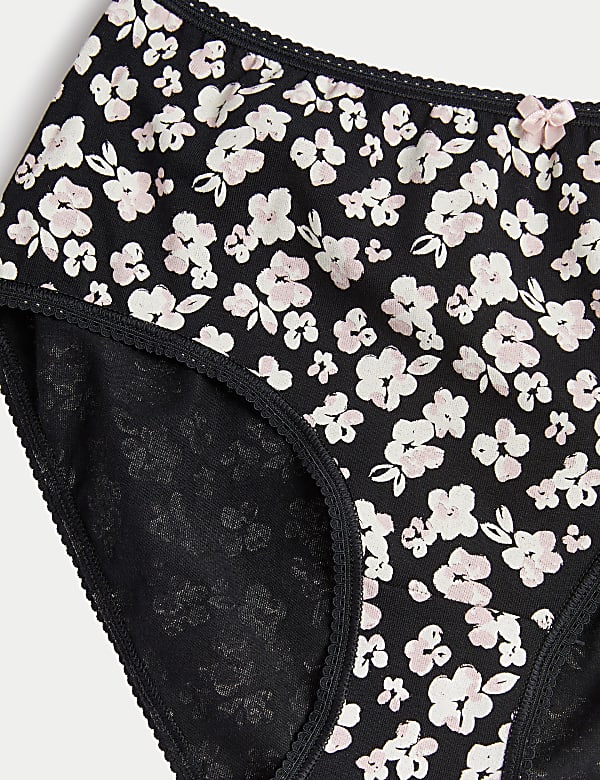 5pk Cotton Lycra™ Printed High Rise Shorts