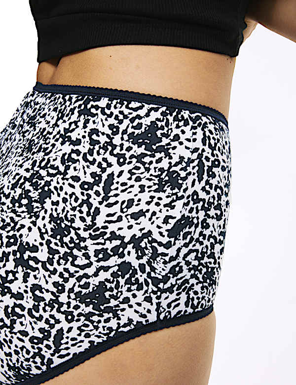5pk Cotton Lycra™ Printed Full Briefs