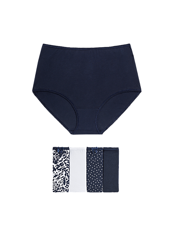 5pk Cotton Lycra™ Printed Full Briefs