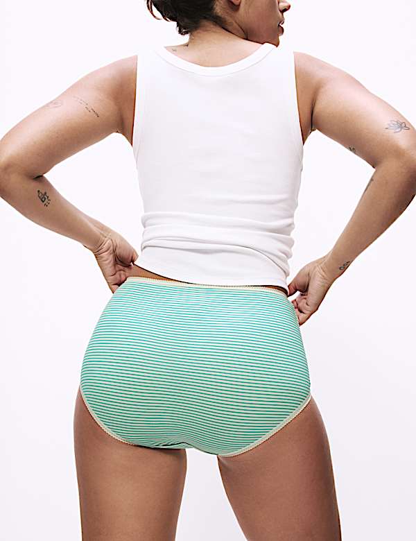5pk Cotton Lycra™ Printed Full Briefs