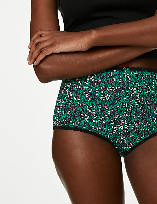 5pk Cotton Lycra™ Printed Full Briefs