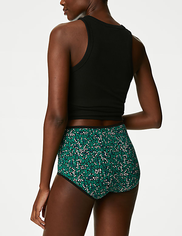5pk Cotton Lycra™ Printed Full Briefs