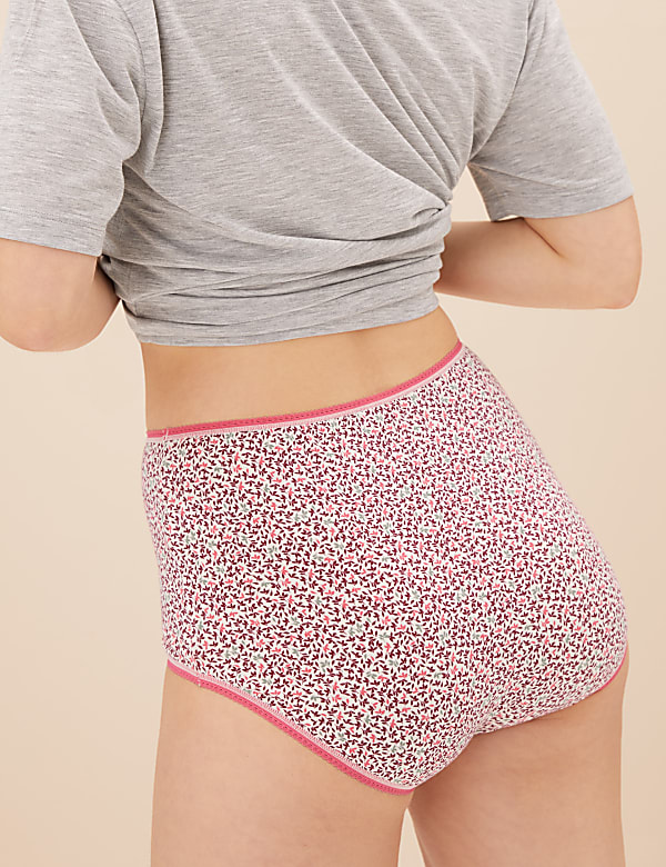 5pk Cotton Lycra™ Printed Full Briefs