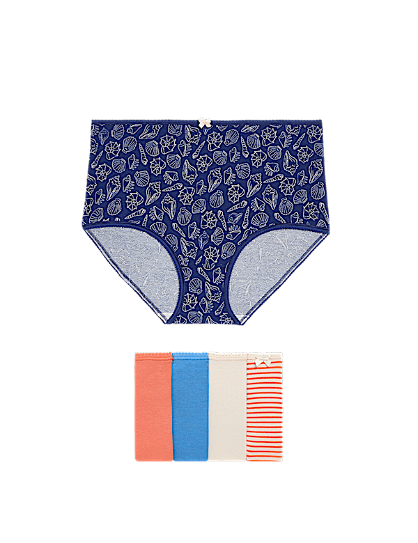 5pk Cotton Lycra™ Printed Full Briefs