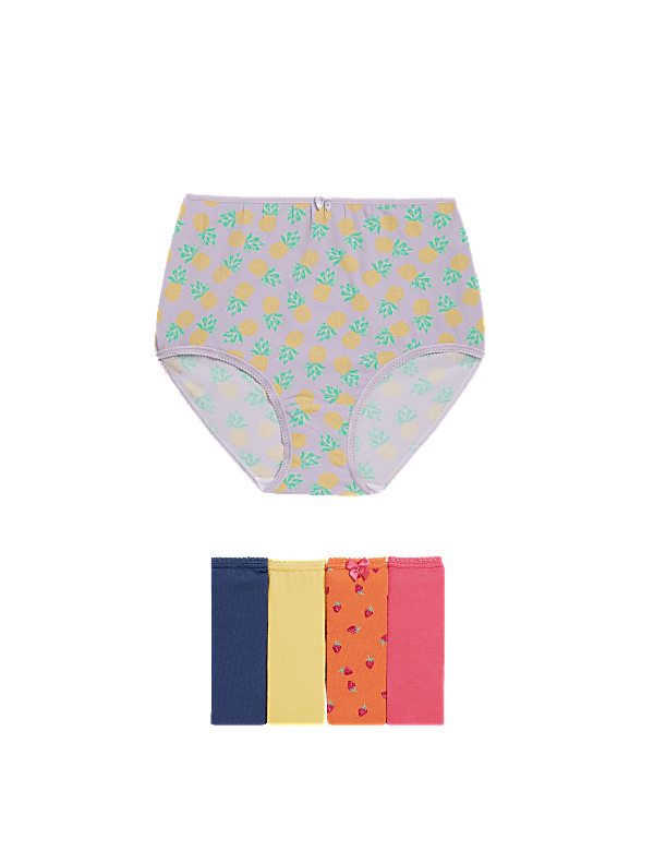 5pk Cotton Lycra™ Printed Full Briefs