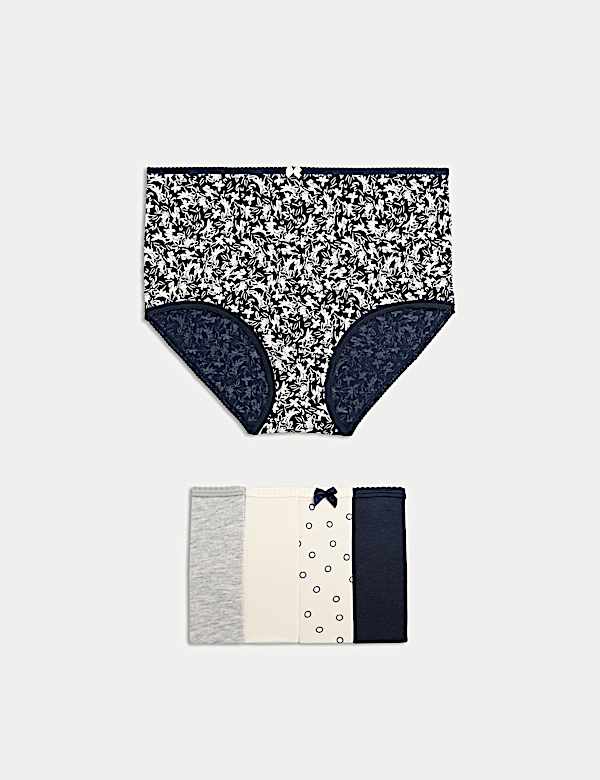 5pk Cotton Lycra™ Printed Full Briefs
