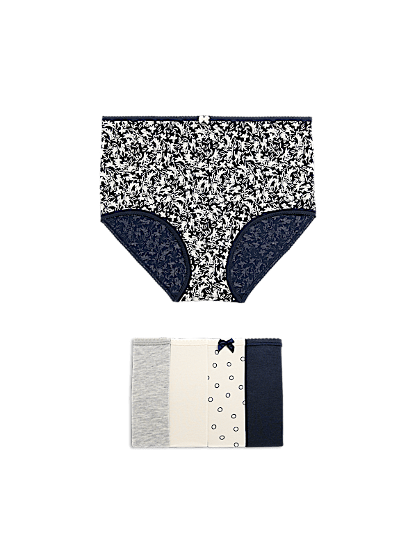 5pk Cotton Lycra™ Printed Full Briefs