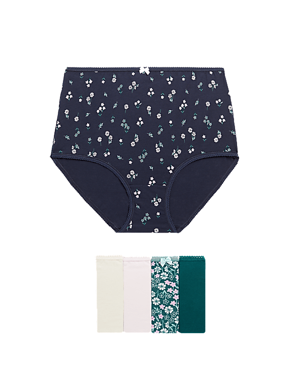 5pk Cotton Lycra™ Printed Full Briefs