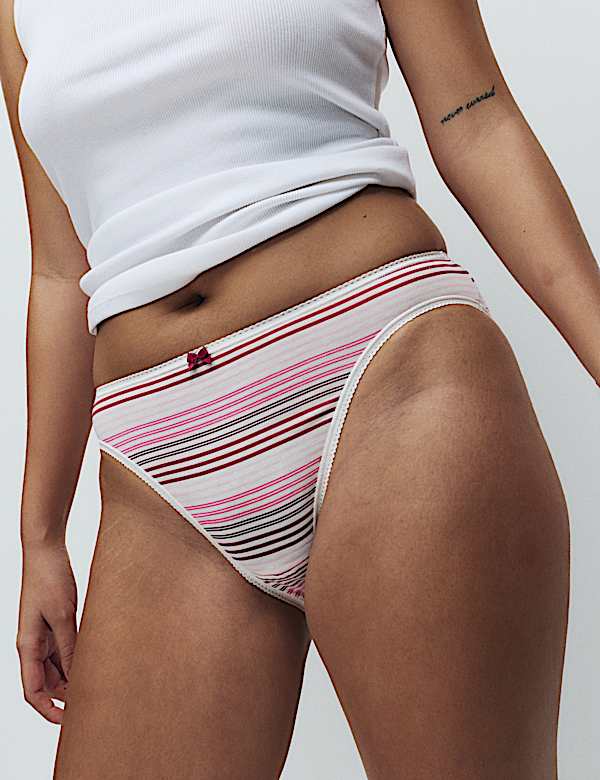 5pk Cotton Lycra™ High Leg Knickers