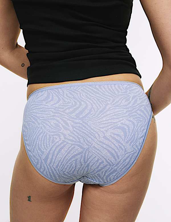 5pk Cotton Lycra™ High Leg Knickers