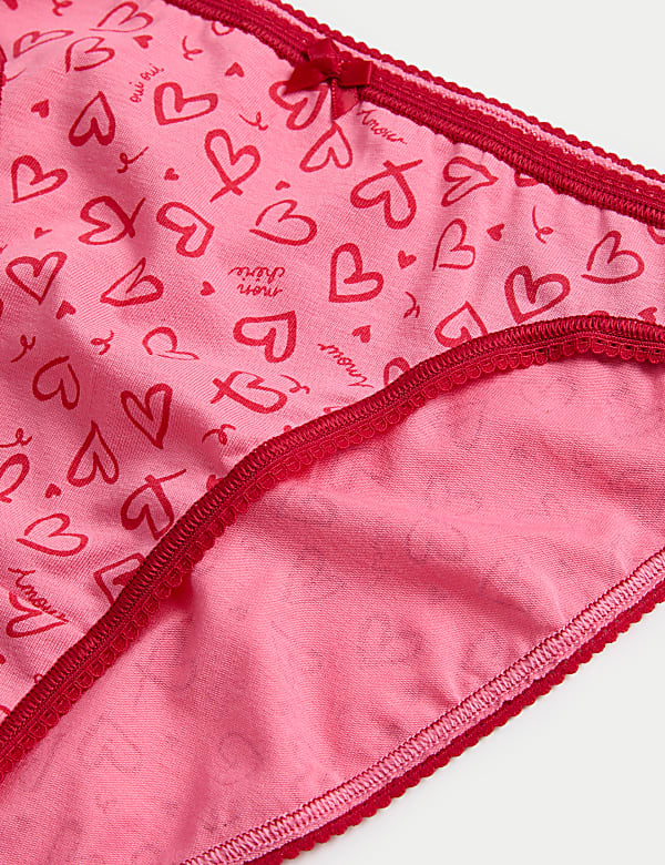 5pk Cotton Lycra™ High Leg Knickers