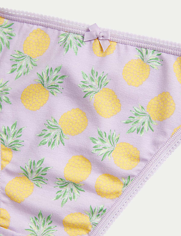 5pk Cotton Lycra™ High Leg Knickers