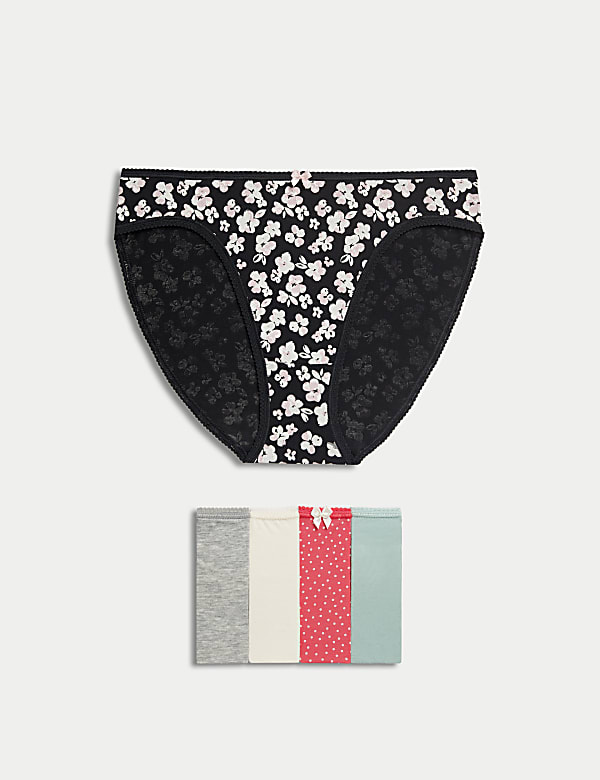 5pk Cotton Lycra™ High Leg Knickers - PT