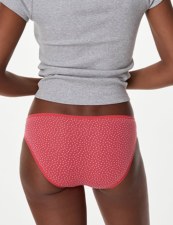 5pk Cotton Lycra™ Printed Bikini Knickers