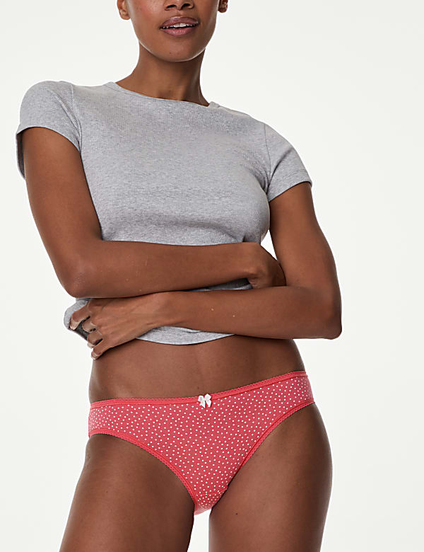 5pk Cotton Lycra&trade; Printed Bikini Knickers - CH