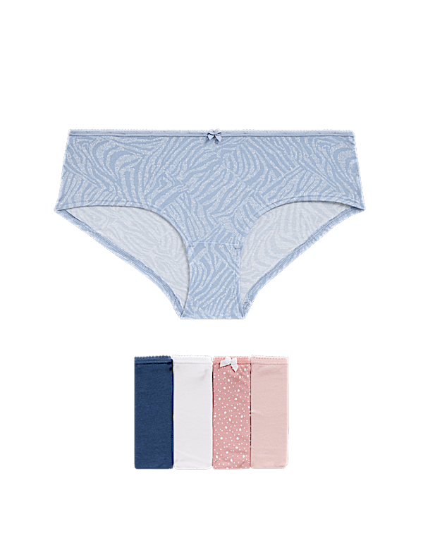 5pk Cotton Lycra™ Printed Low Rise Shorts