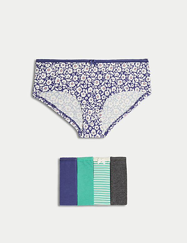 5pk Cotton Lycra™ Printed Low Rise Shorts