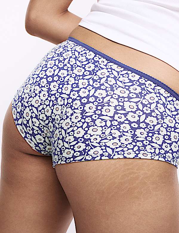 5pk Cotton Lycra™ Printed Low Rise Shorts