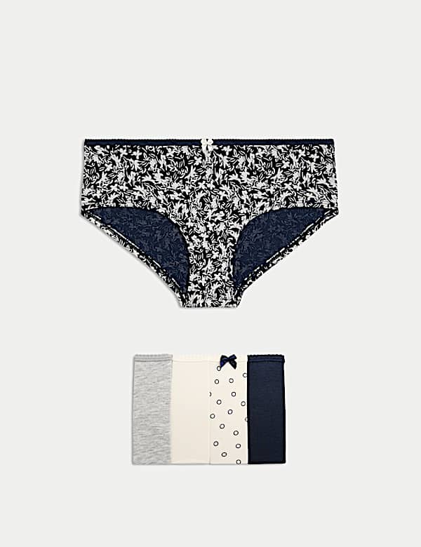 5pk Cotton Lycra™ Printed Low Rise Shorts