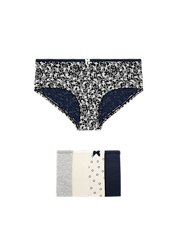 5pk Cotton Lycra™ Printed Low Rise Shorts