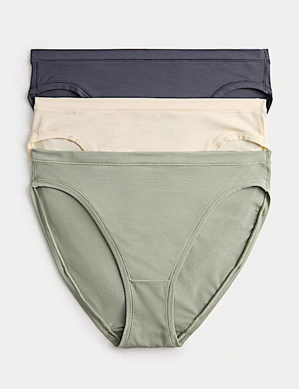 3pk Flexifit&trade; Modal High Leg Knickers