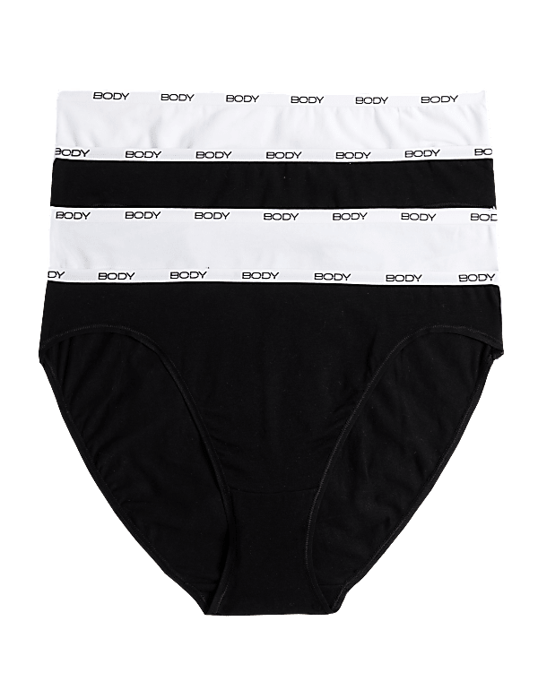 4pk Supima Cotton Rich High Leg Knickers