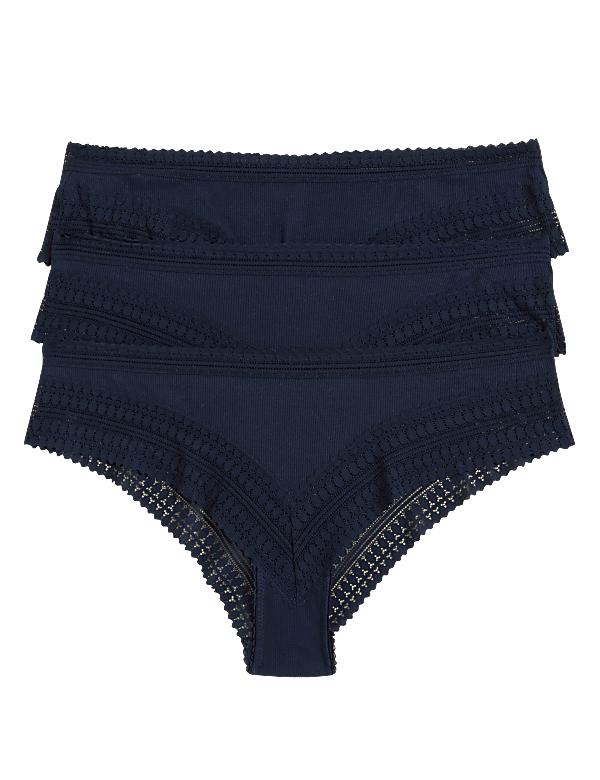 3pk Anise Lace Brazilian Knickers