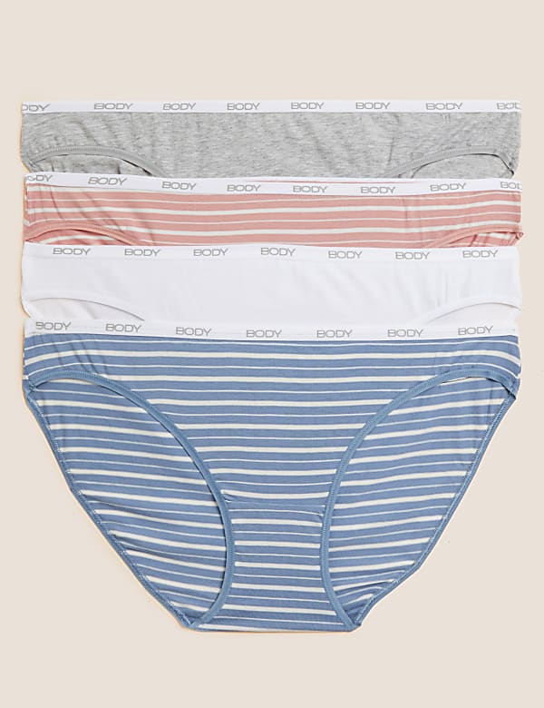 4pk Cotton Rich Bikini Knickers