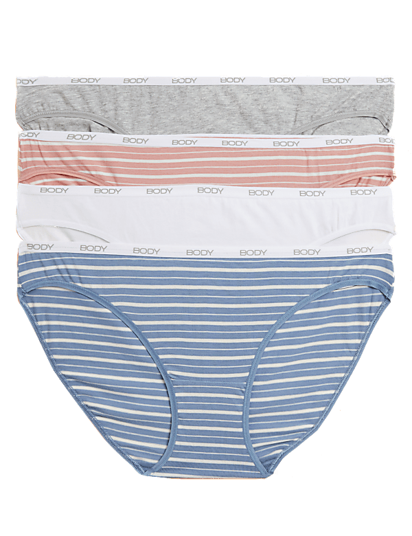 4pk Cotton Rich Bikini Knickers