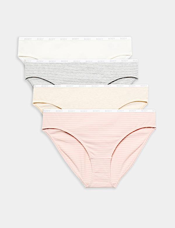 4pk Cotton Rich Bikini Knickers