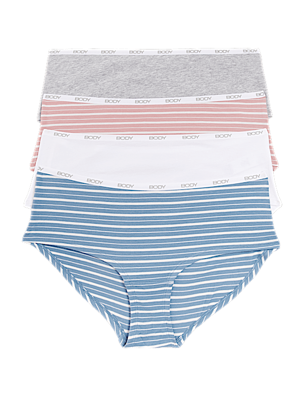 4pk Cotton Rich Low Rise Shorts