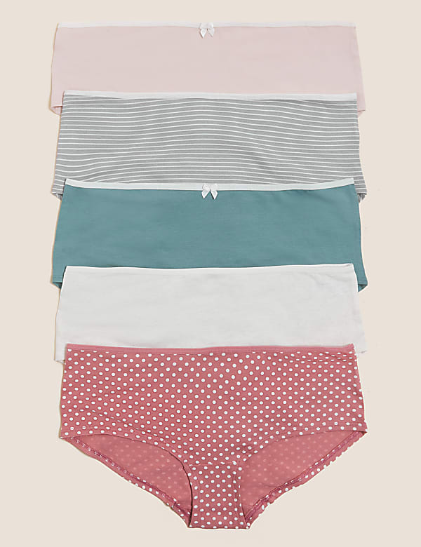 5pk Cotton Lycra&reg; Knicker Shorts